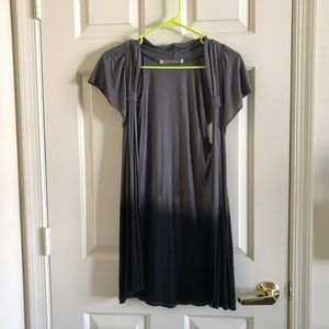 Gray to Black Ombré Long Cardigan/Shawl